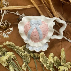 Keramik Vintage Teekanne – Rosa Liebe für die Küche