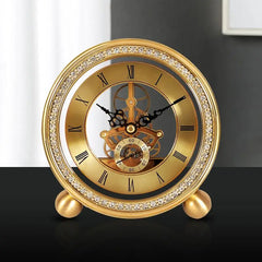 Pendeltischuhr – Modernes Metalldesign – 15.5cm Kupfer