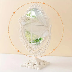 Schminkspiegel – Vintage Oval Design – Beidseitig 31x15 cm