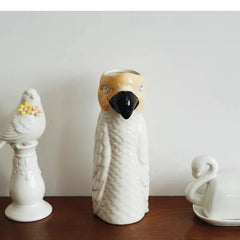 Keramik Papageienvase – Modern Stil – Tischdekoration