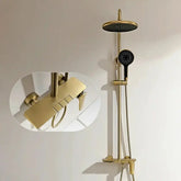 Gold-Duschsystem – Messing-Design – Höhenverstellbar