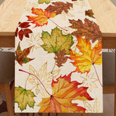 Leinen Tischläufer – Herbstliches Ahornblatt Design – 150x33 cm