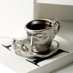 Keramik Face Kiss Tasse – Porzellan Handgriff Set