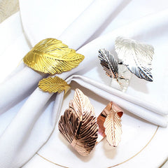 Serviettenringe – Glänzendes Metall – Set aus 6