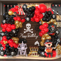 Piraten-Ballons Set – Latex Design – Partydeko 127Stk