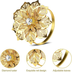 Serviettenringe – Florales Strass-Design – Hochzeitsdekor