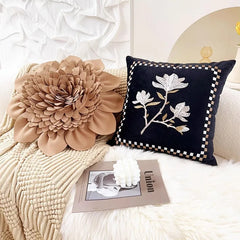 Mittelalterliche Bestickte Samtkissen - Retro Charme 30x50cm