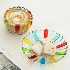 Glasschale – Bunt Gestreiftes Design – Personalisiert