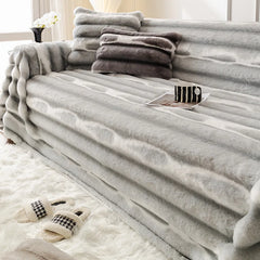 Hasenplüsch Sofaüberwurf – Nordic Unifarben, Verschiedene Grössen