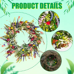 Frühlings-Wildblumenkranz – Floral 40-50cm