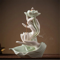 Buddha Hand Räuchergefäss – Keramik Zen Deko – 13.6cm