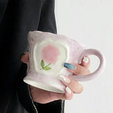 Keramikbecher – Retro Handbemaltes Design 9.5x7.5cm