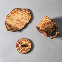 Rustikale Kaffeetasse – Retro Keramik Design – 225ml