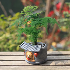 Pflanzgefäss - Cartoon-Design aus Resin - Schreibtisch-Deko