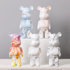 Bär Harz Skulptur – Amerikanischer Stil 28cm Deko