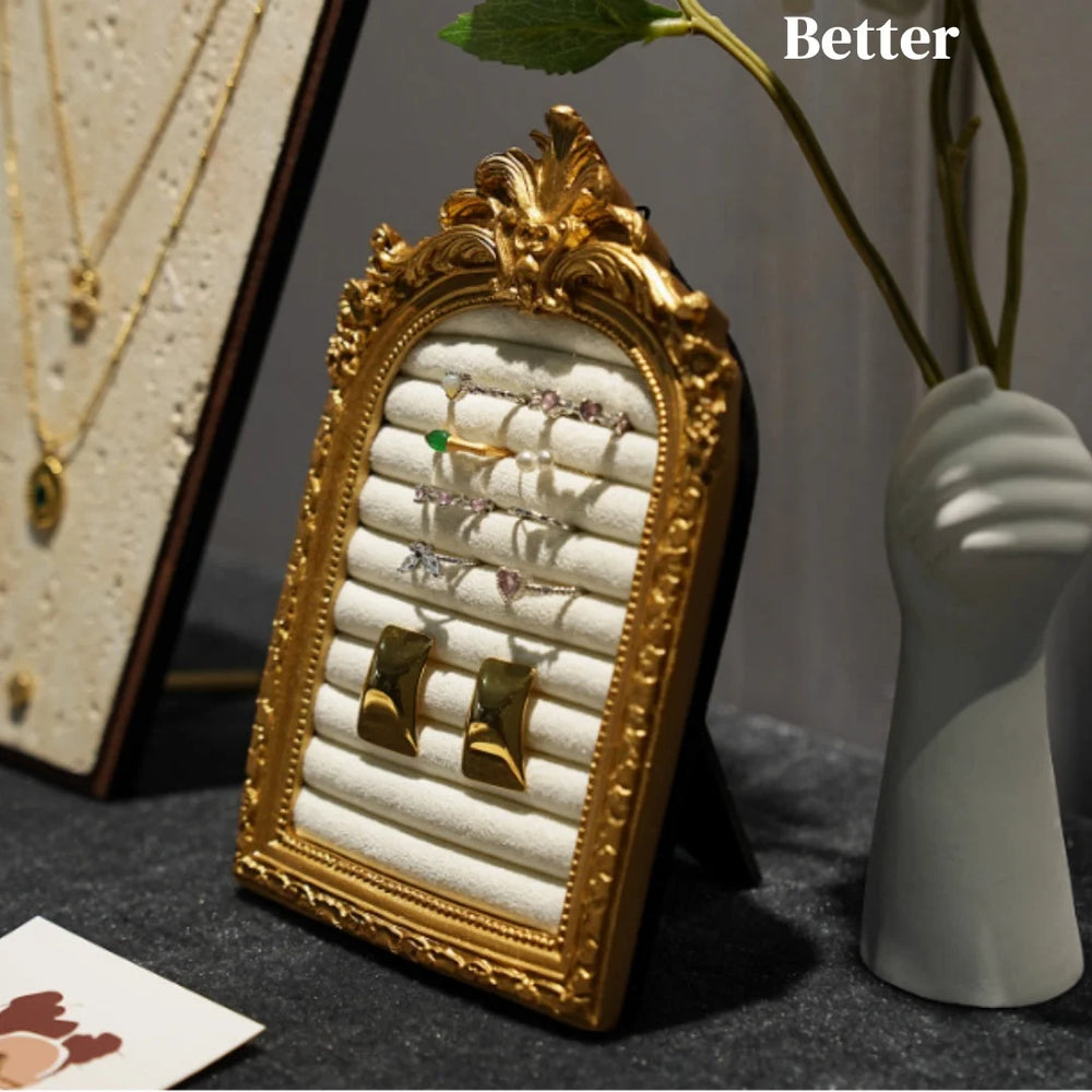 Samt-Schmucktablett – Bambus Design – 19cm bis 26cm