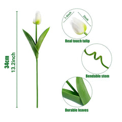 Künstliche Tulpen – PU Echt-Touch – 34cm für Zuhause