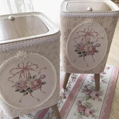 Retro-Spitzen-Mülleimer – Korean Leder – 22x22x35cm