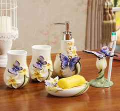 Keramik-Badezimmer-Set – Elegantes 5-teiliges Design