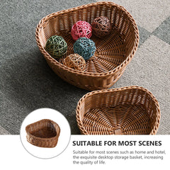 Herzformiger Ablagekorb – Bambus Rattan – 29x25x9cm