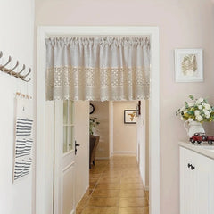 Vintage Tüllvorhang – Baumwoll-Leinen – Für Küche