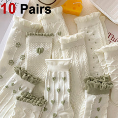 Blumenmuster Socken – Weiches atmungsaktives Set