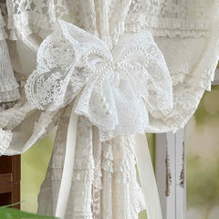 Vorhanghalter – Koreanische Spitze/Schleifen – 2er-Set