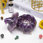 Amethyst Kristall Kürbis Schädel – Feng Shui Deko 10cm
