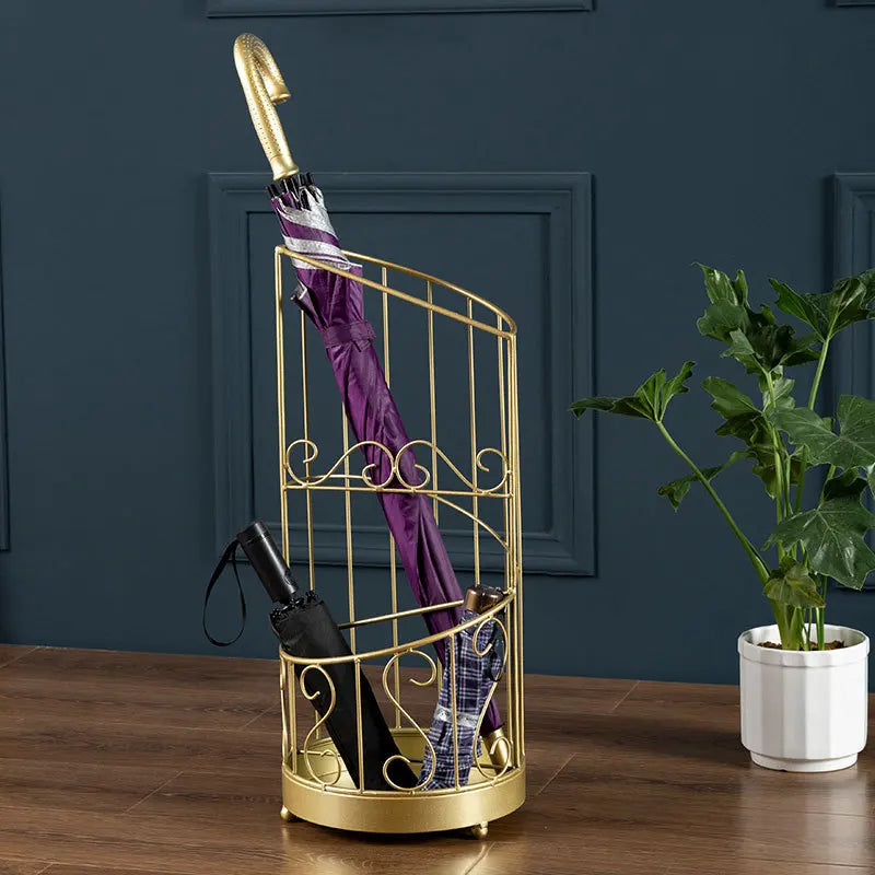 Schirmständer – Modernes Gold Metall – Für Zuhause & Hotel