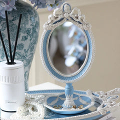 Schminkspiegel – Französisches Rokoko – 9x12cm Rund