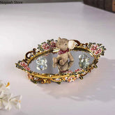 Schmucktablett aus Metall im Retro-Design, europäischer Stil, 1 Stück