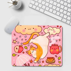 Schwarzes Katze Mauspad aus Gummi im Kawaii Stil, Grösse: Nicht LockEdge 20x25cm