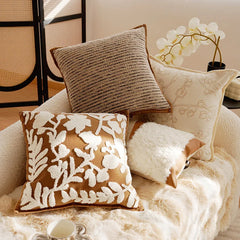 Nordisches Kissenbezug – Florales Polyester/Baumwolle – 30x50/45x45cm