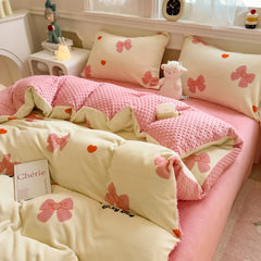 Velours-Bettbezug – Japan Stil Uni