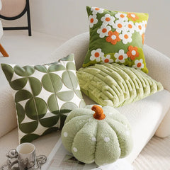 Bestickte Kissenbezüge – Luxusblumen – 45x45, 30x50