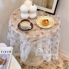 Jacquard Spitzentischdecke – Retro Rosen Design – Versch. Grössen