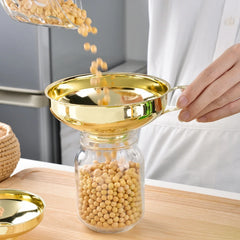 Goldener Edelstahltrichter – Weitmund, Mason Jars