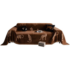 Chenille Überwurf – Leopard Jacquard Muster – Verschiedene Grössen