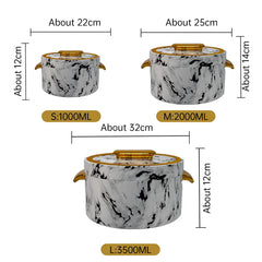 Isolierter Topf Set - Keramik Design - Perfekt für Ramadan 3-tlg