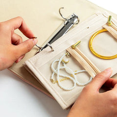 Tragbare Schmuckaufbewahrung – PU Leder, 21.4x14.5cm