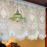 Romantische Weisse Tüll-Vorhänge – Bestickte Spitze – 170x65cm