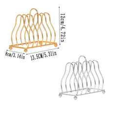 Dreieckiger Geschirrständer – Gold/Silber – Kompakte Küchenhilfe