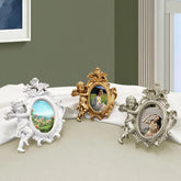 Engel Bilderrahmen – Harz Retro Design – 14cm Wand/Tisch