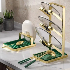 Küchen Organizer Regal – Edler Edelstahl – 34×18.5×13.5cm