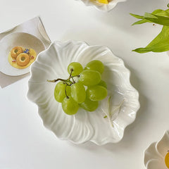 Retro Lotusblatt Schüssel – Keramik, Japanischer Stil, 13-17.2cm