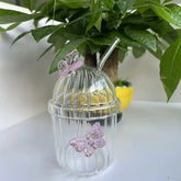 Glasbecher – Schmetterling Design – 400ML, Zuhause