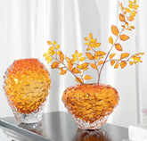 Bernstein Glasvase – Modernes Design – Tischdeko