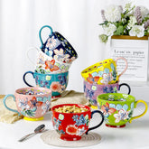 Keramik Kaffeetasse – Handbemaltes Design – 501-600 ml