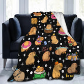 Capybara Kuscheldecke – Weiches Flanell – 150x220cm Reise