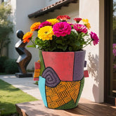 Gesichts-Blumentopf – Resin Kunst Design 15.5x16cm